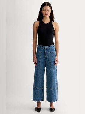 New Everlane THE WAY-HIGH® GARDENER CROPPED JEAN in DIAMOND STONE Size 27